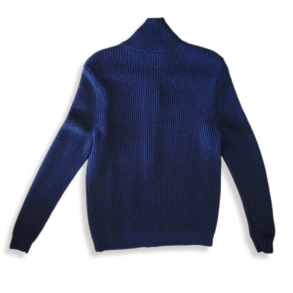 Calibrate Dark Blue Mock Neck Zip Up Cardigan size Large - Picture 2 of 8